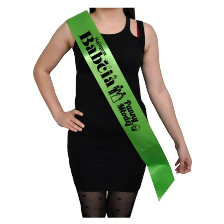 Szarfa LIMONKA Ślub Najlepsza Babcia Panny Młodej